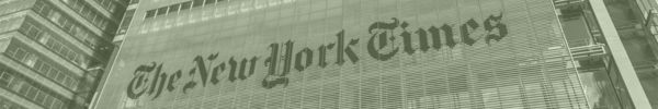 Façade de la rédaction du New York Times